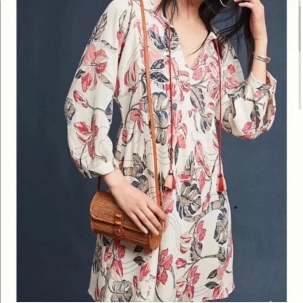 Vanessa Virginia Floral Mini Dress Small Petite